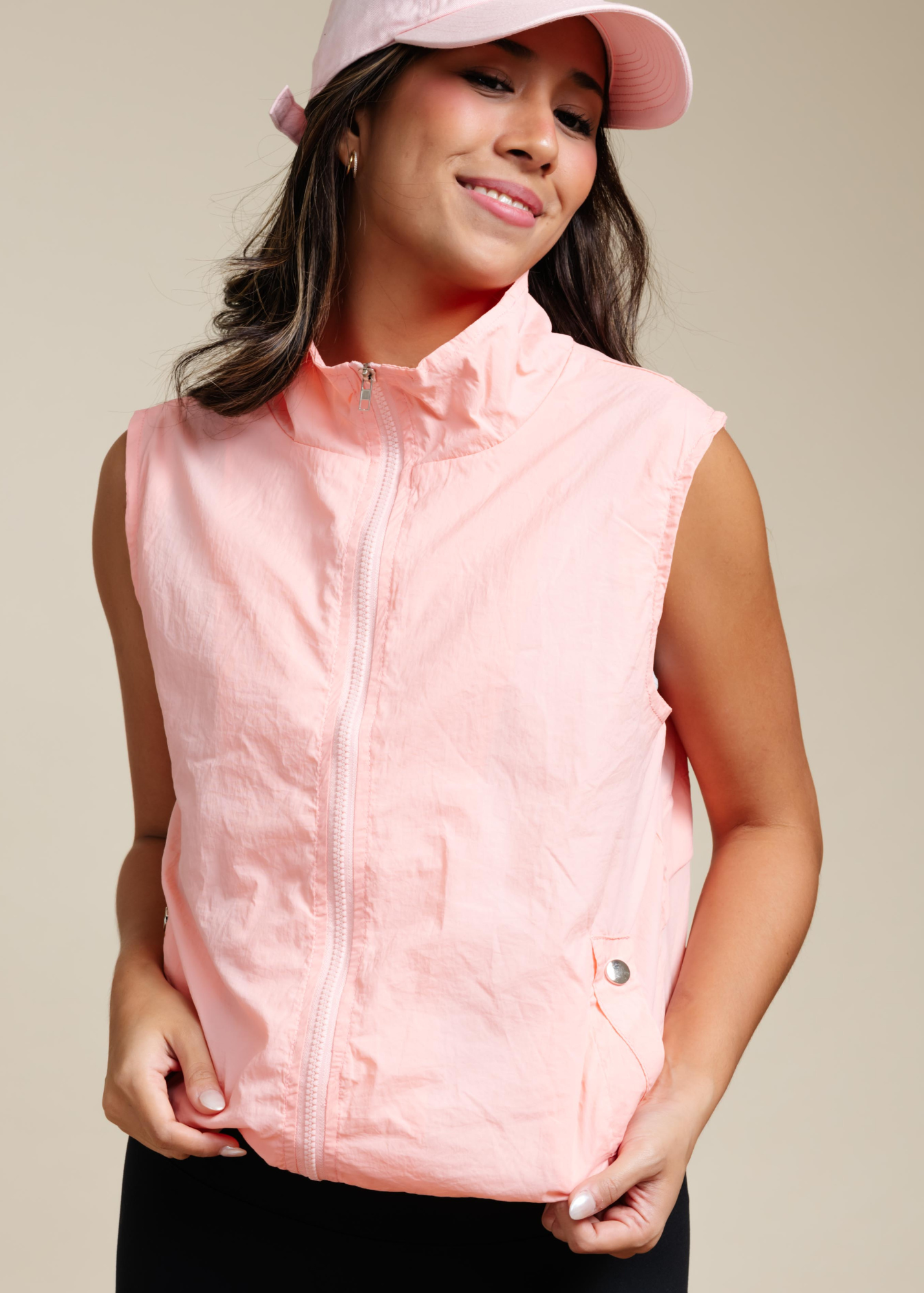 COOPER VEST IN PEACHY