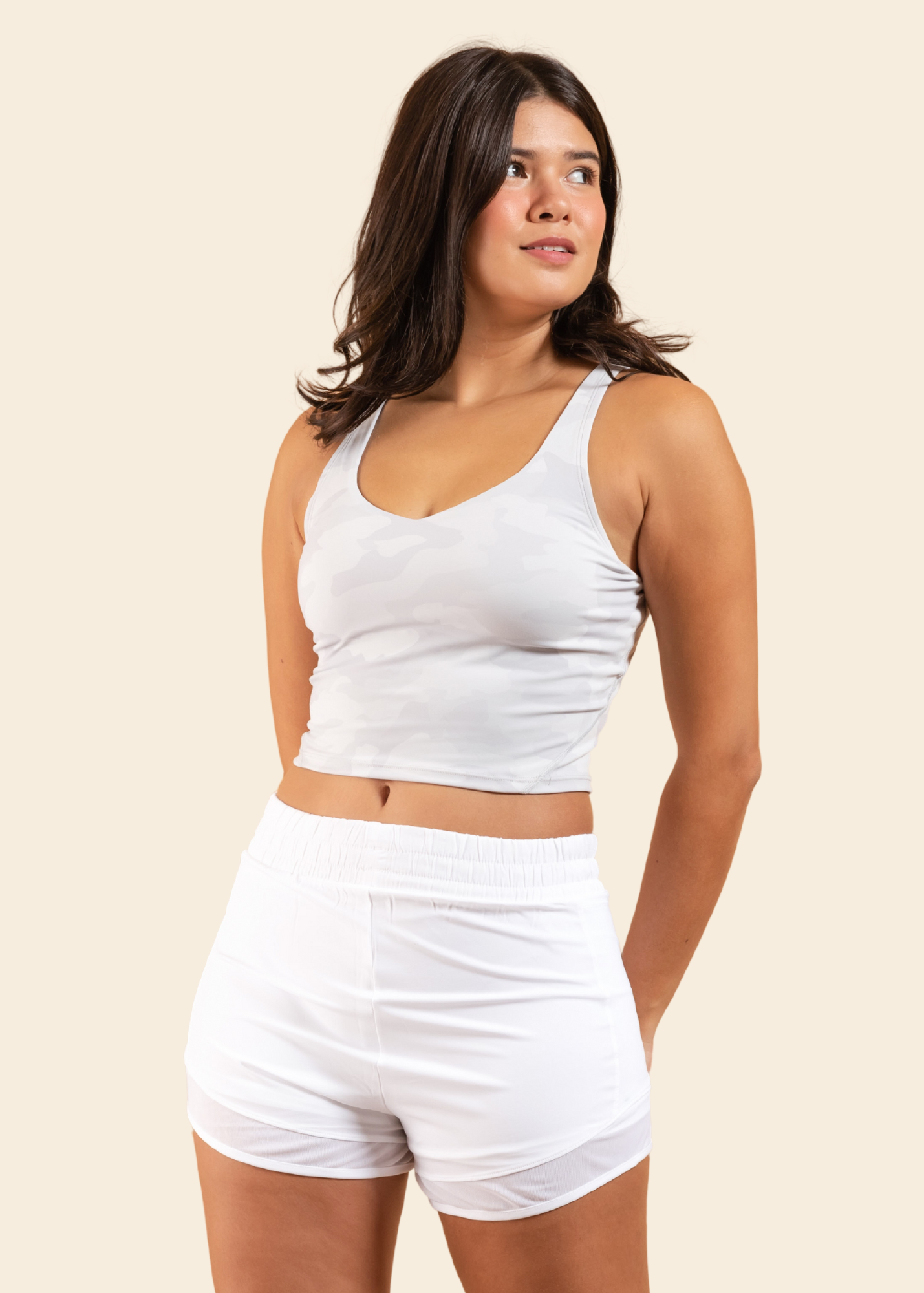 RUN SHORTS IN WHITE