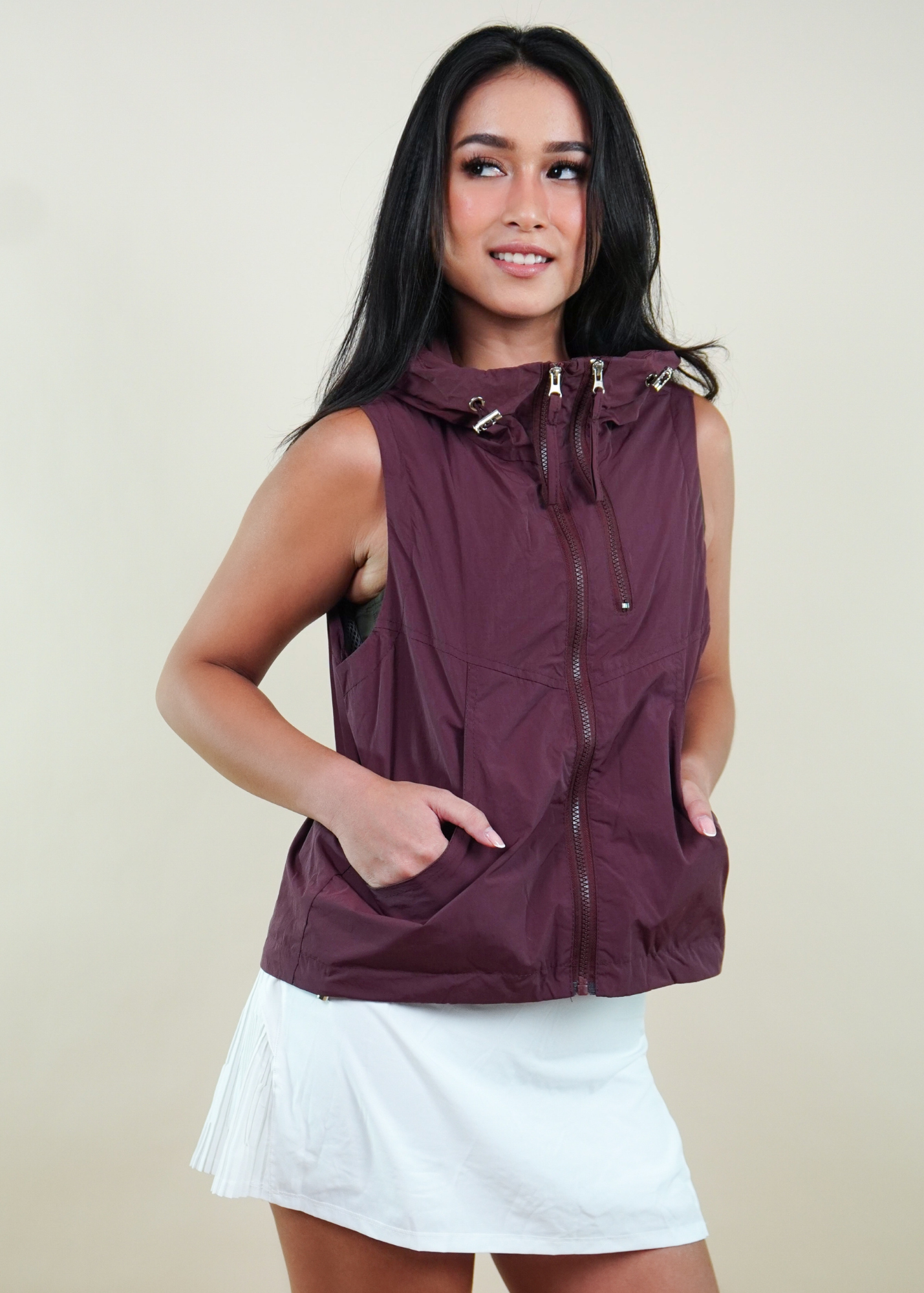ALIGN VEST IN MAROON