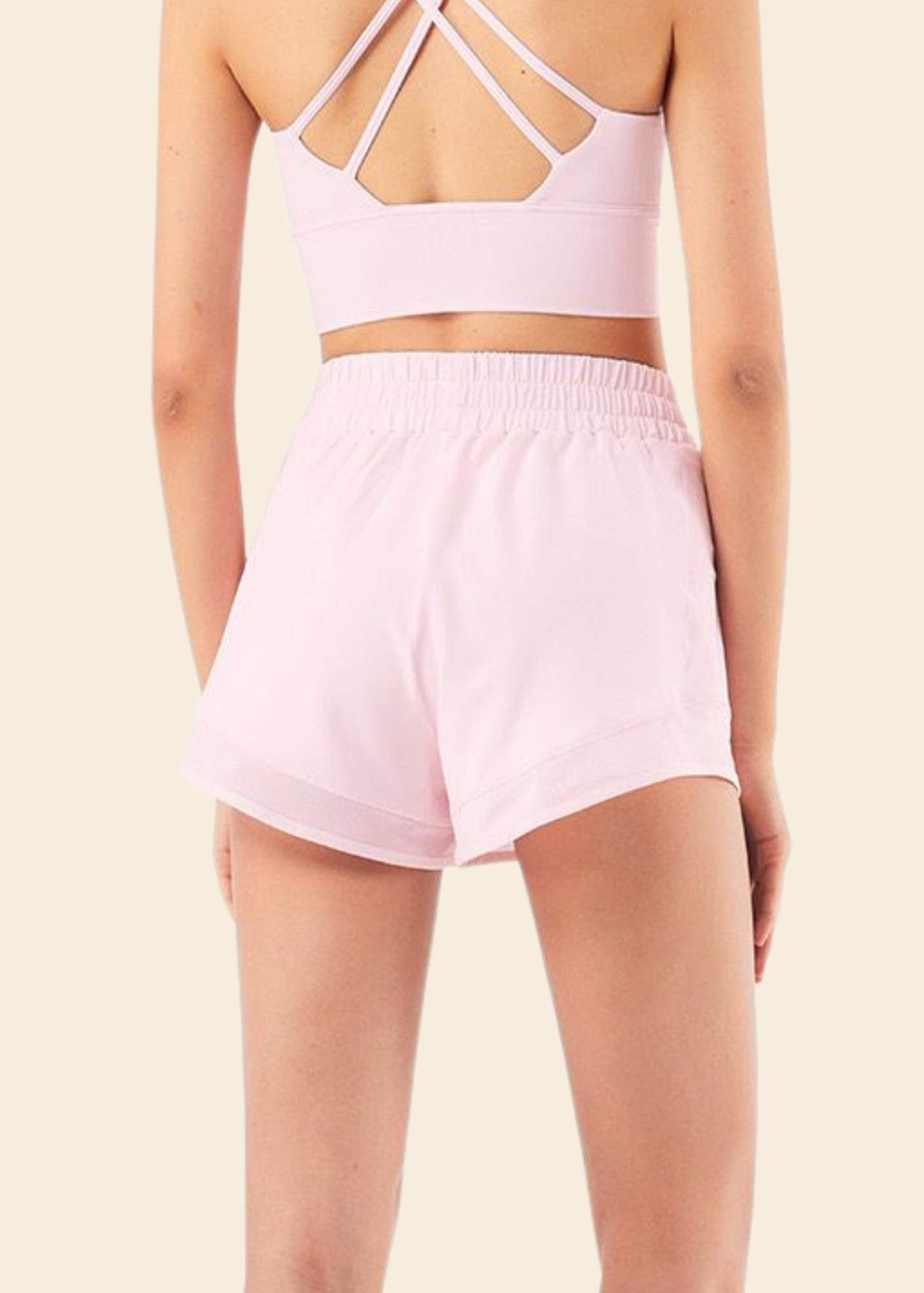 RUN SHORTS IN PEONY