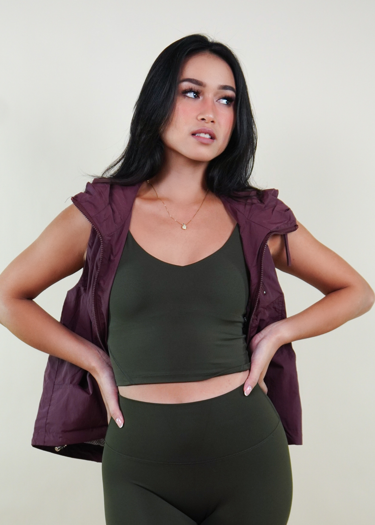 ALIGN VEST IN MAROON