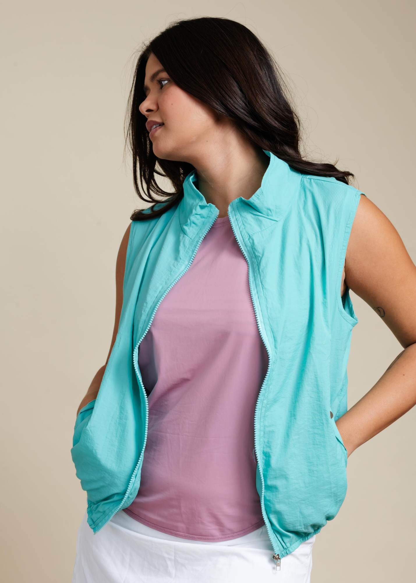 COOPER VEST IN AZURE