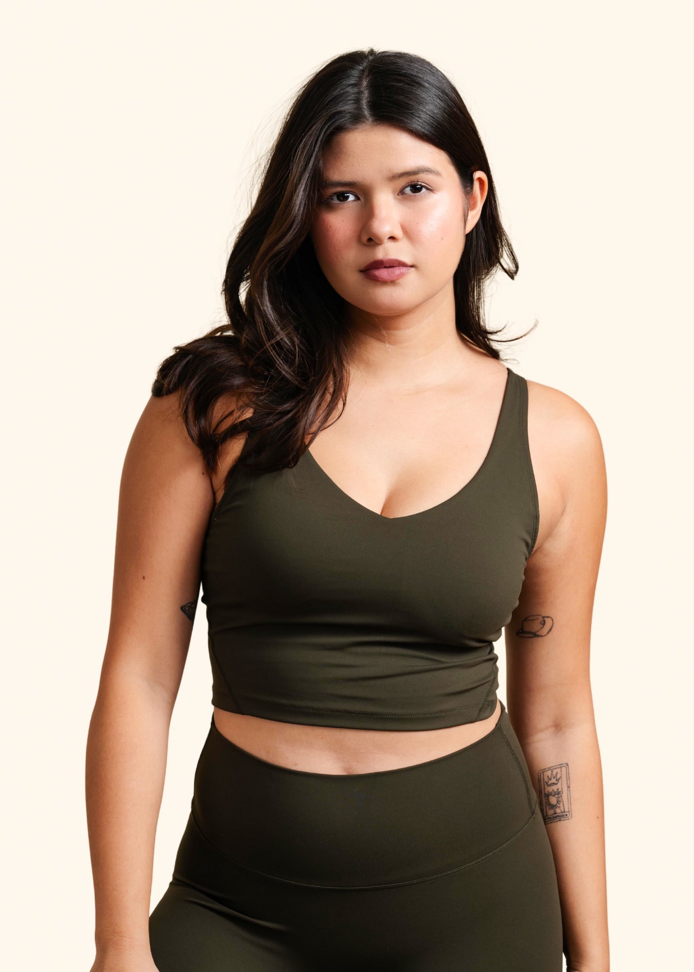 OFF DUTY BRA IN MOSS
