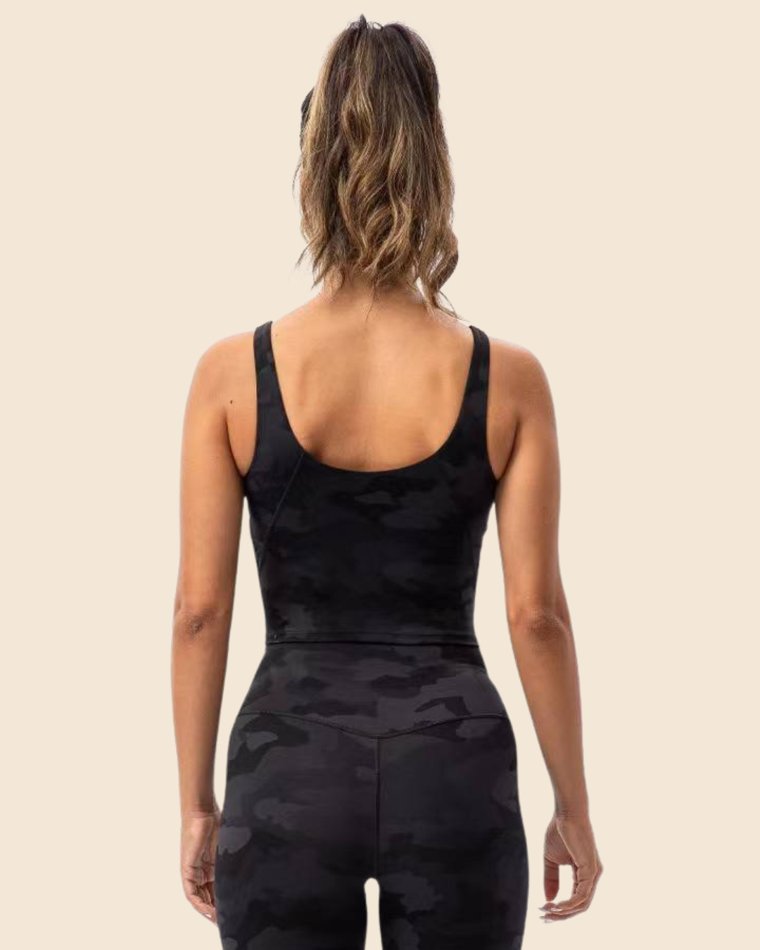 OFF DUTY BRA IN BLACK CAMO