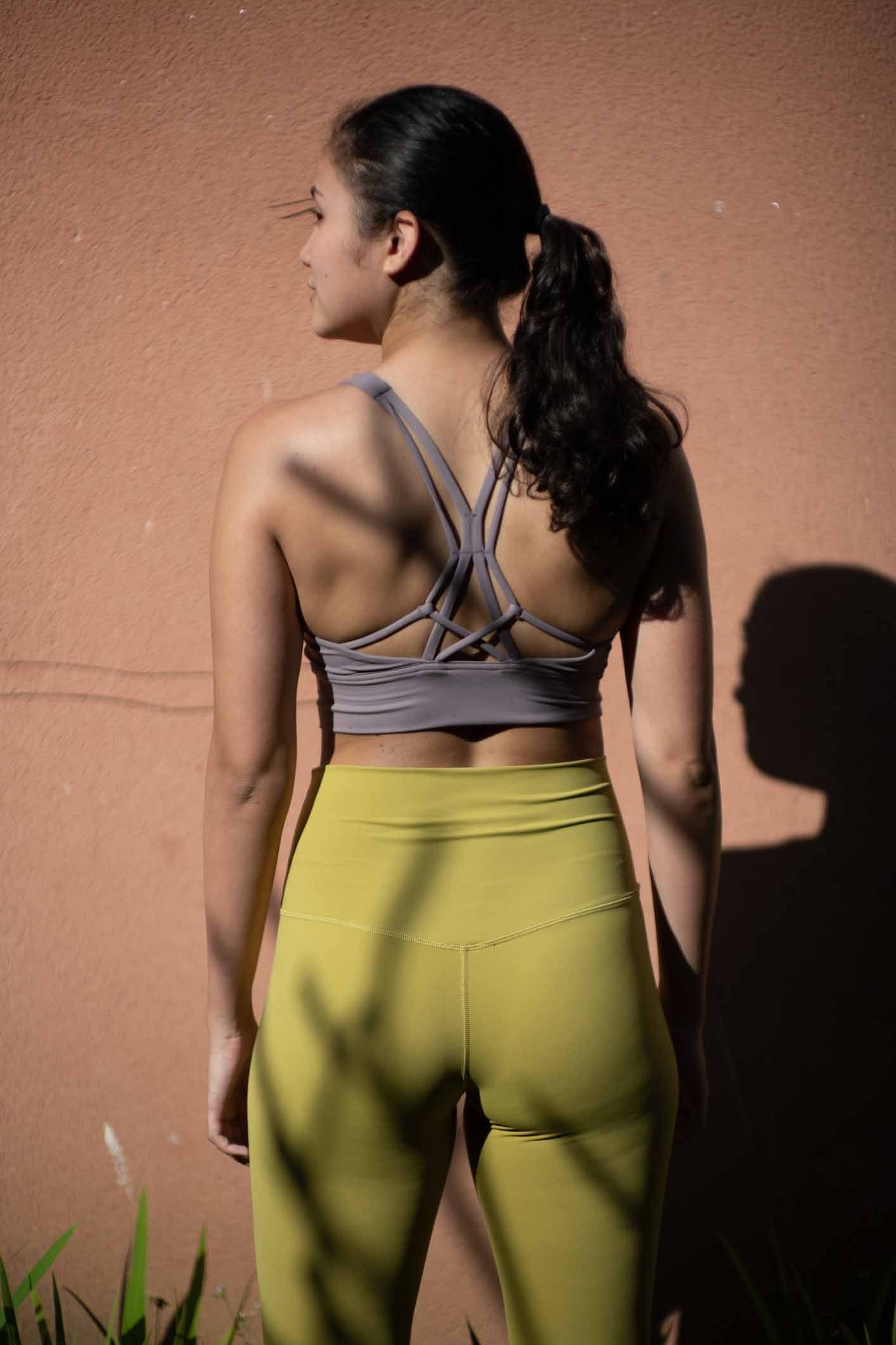 ECLIPSE CROP BRA IN DUSTY PURPLE