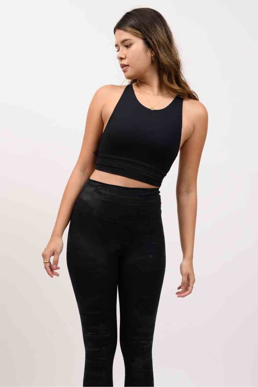 ECLIPSE CROP BRA IN BLACK