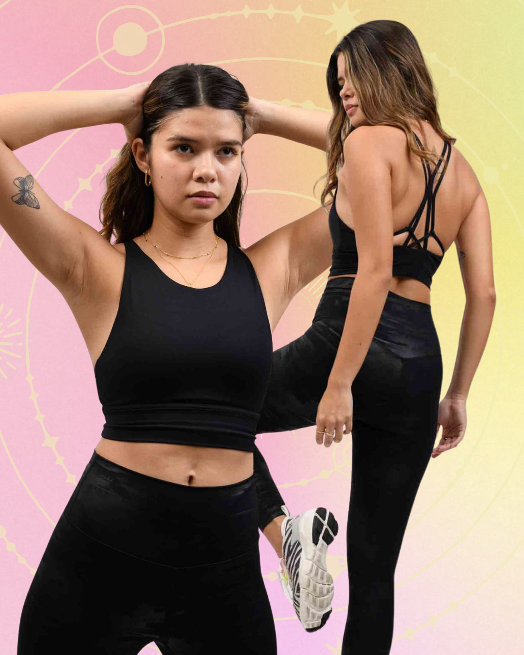 ECLIPSE CROP BRA IN BLACK