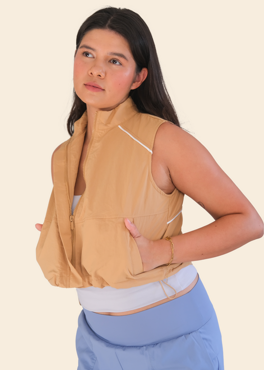 TRACK VEST IN EMBER