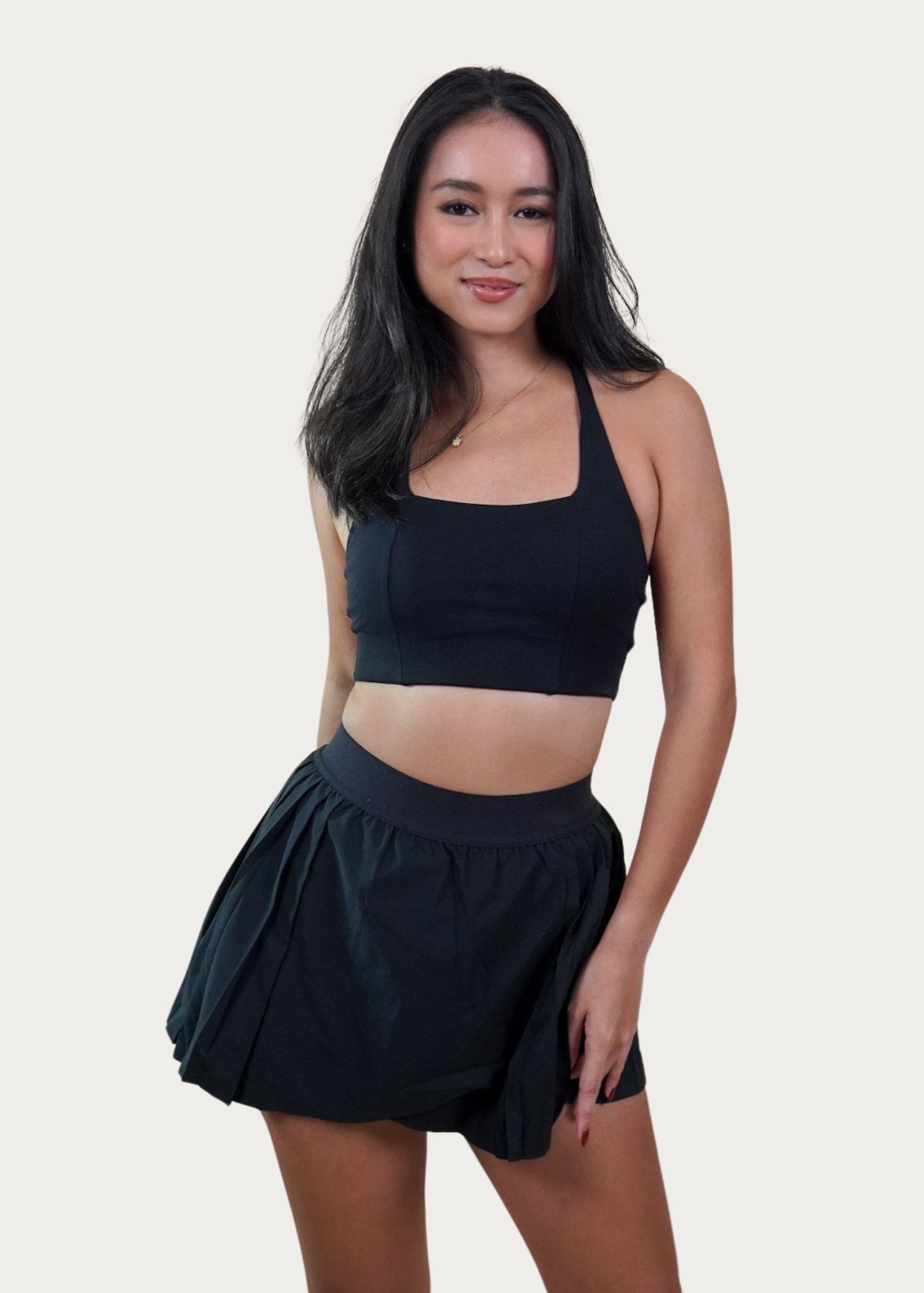 VARSITY SKIRT IN BLACK