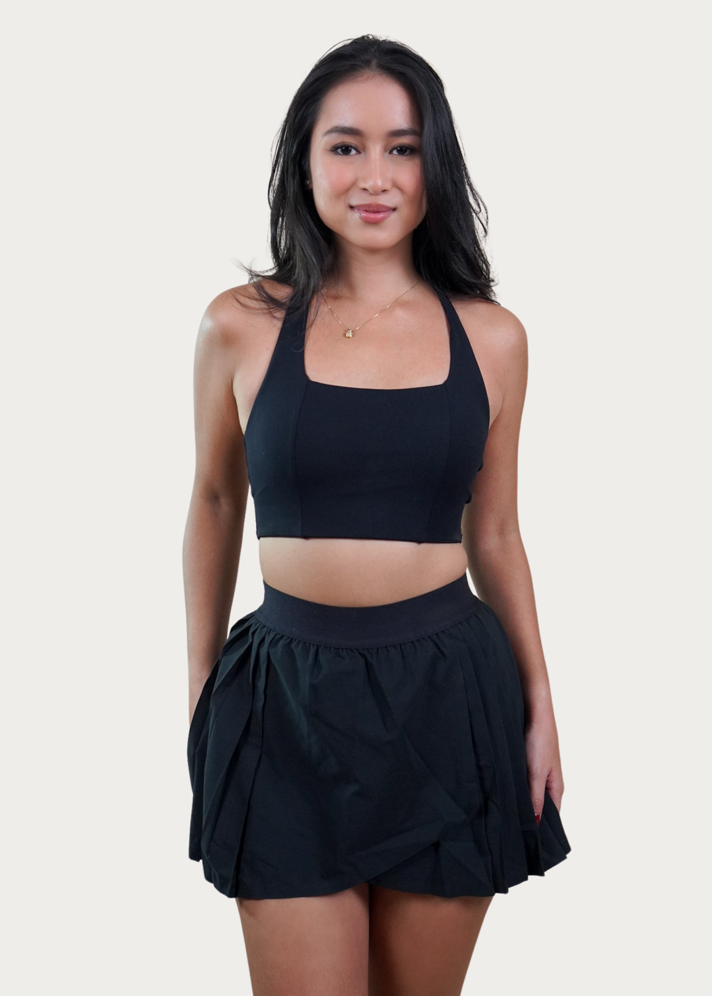 VARSITY SKIRT IN BLACK