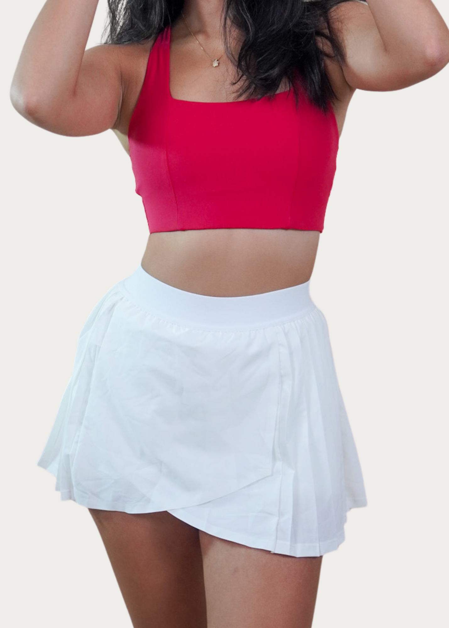 VARSITY SKIRT IN WHITE