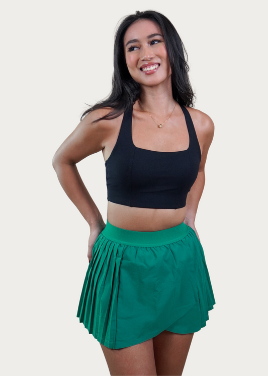 VARSITY SKIRT IN ALOE