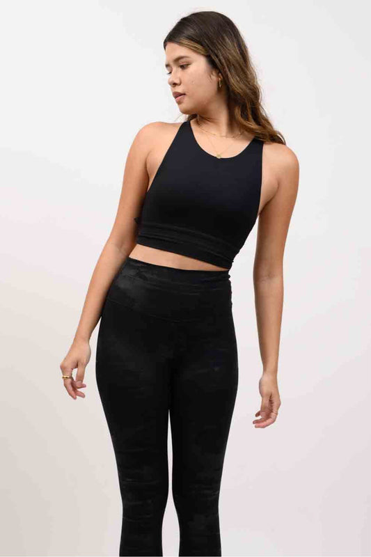 ECLIPSE CROP BRA IN BLACK